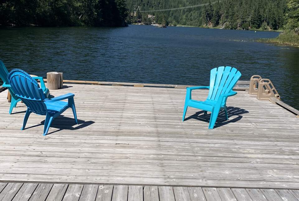 Alpha lake. Private beach and dock for this complex of 23 units