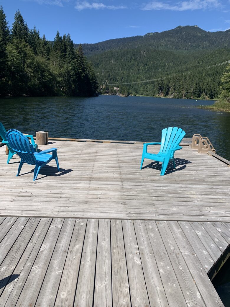 Alpha lake. Private beach and dock for this complex of 23 units