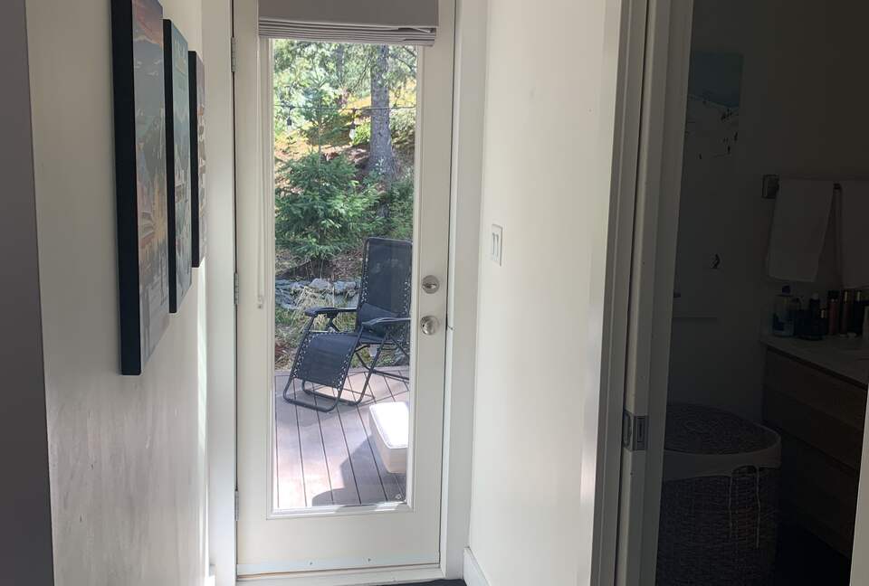 Outside master, door to back deck
