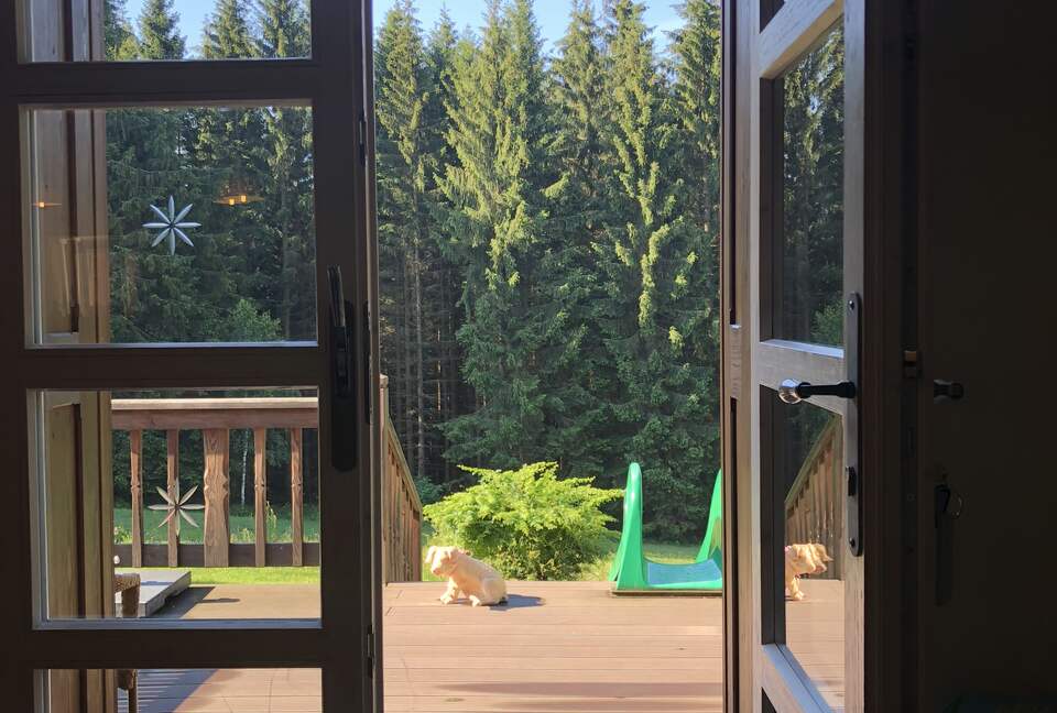 Terrace leading out from the downstairs living area