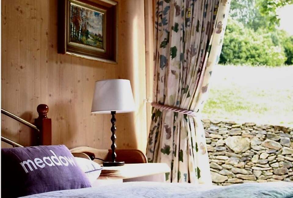 Master bedroom view into the fields and complete privacy