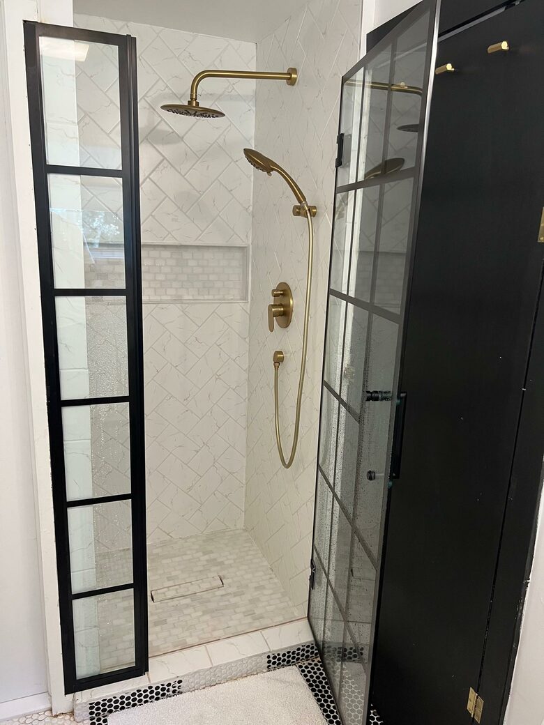 New cottage shower