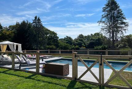 Pool entry gates are have double child proofed locks