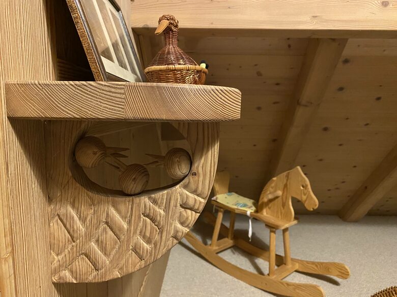 Kids' room, with lots of cute, hand-carved features