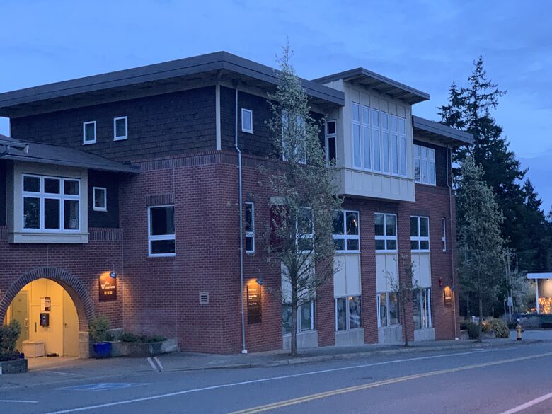 The exterior of the building from Winslow Way