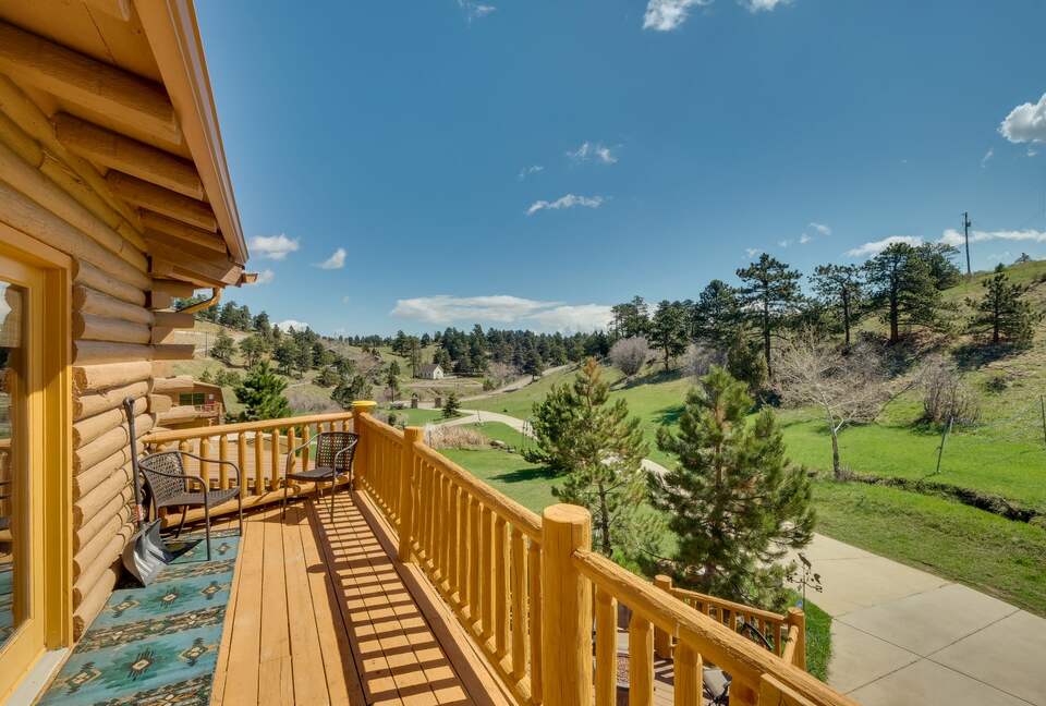 Master Bedroom deck with summer views