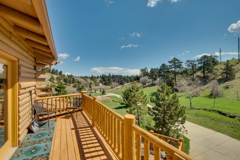 Master Bedroom deck with summer views