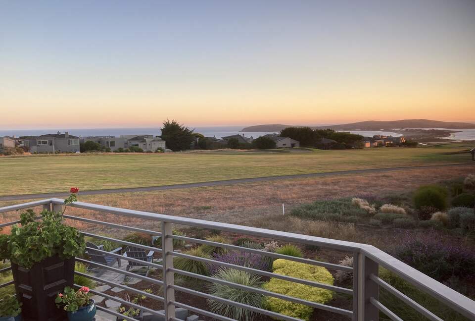 View from upstairs primary bedroom balcony.