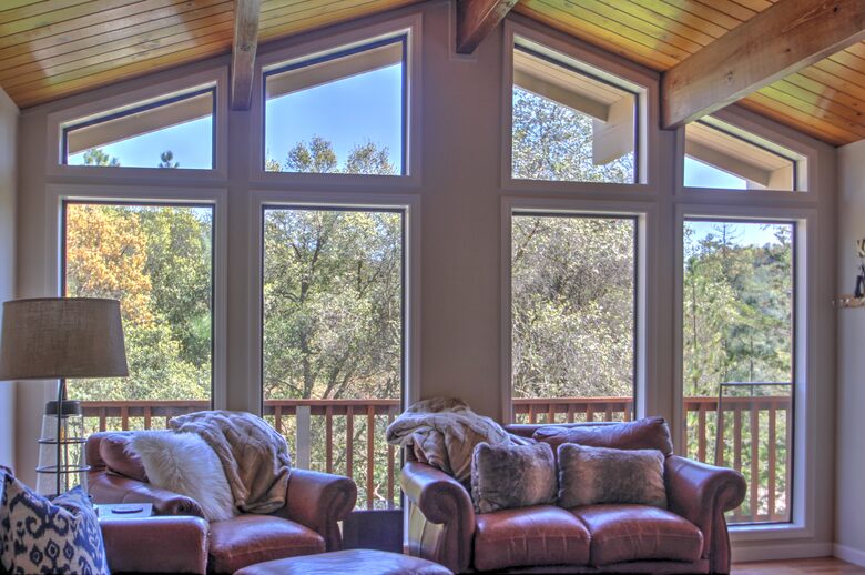 Cabin with Soaring Windows and Hot Tub Near Yosemite - Groveland, California