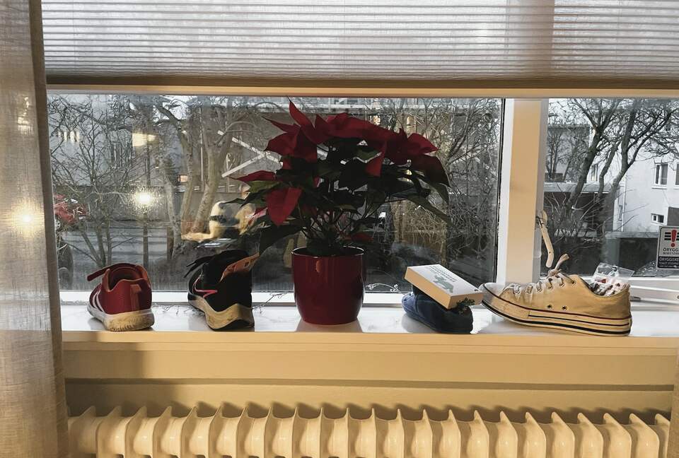 Children place shoes in the windows for the Julelads