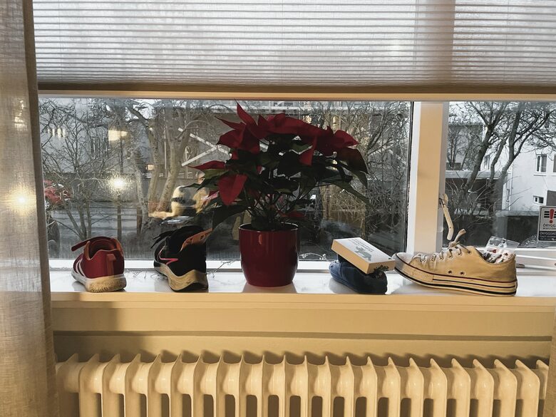 Children place shoes in the windows for the Julelads