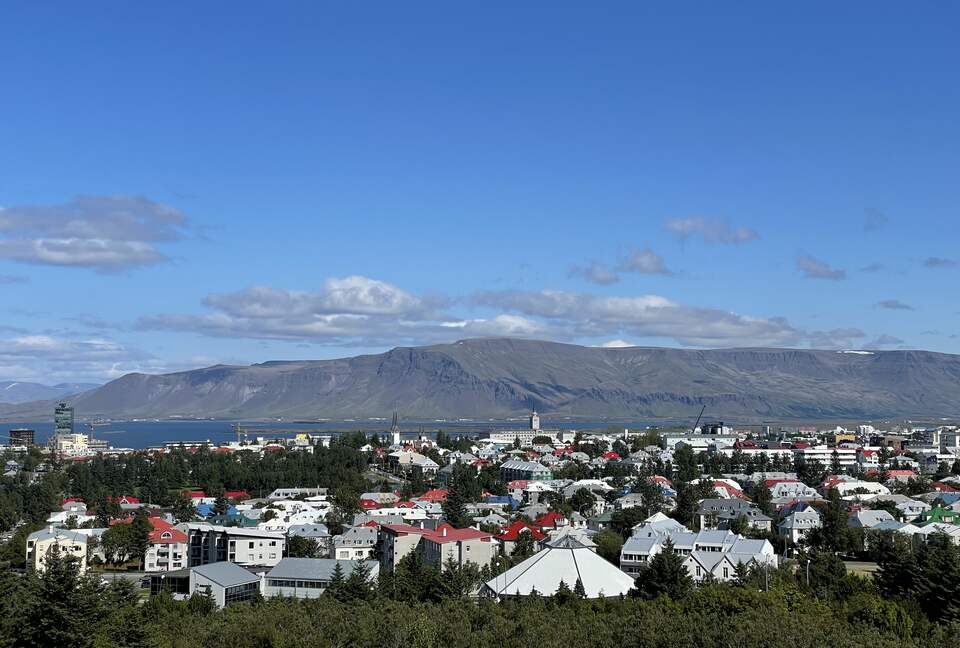 The view from Perlan, a recommended nearby destination