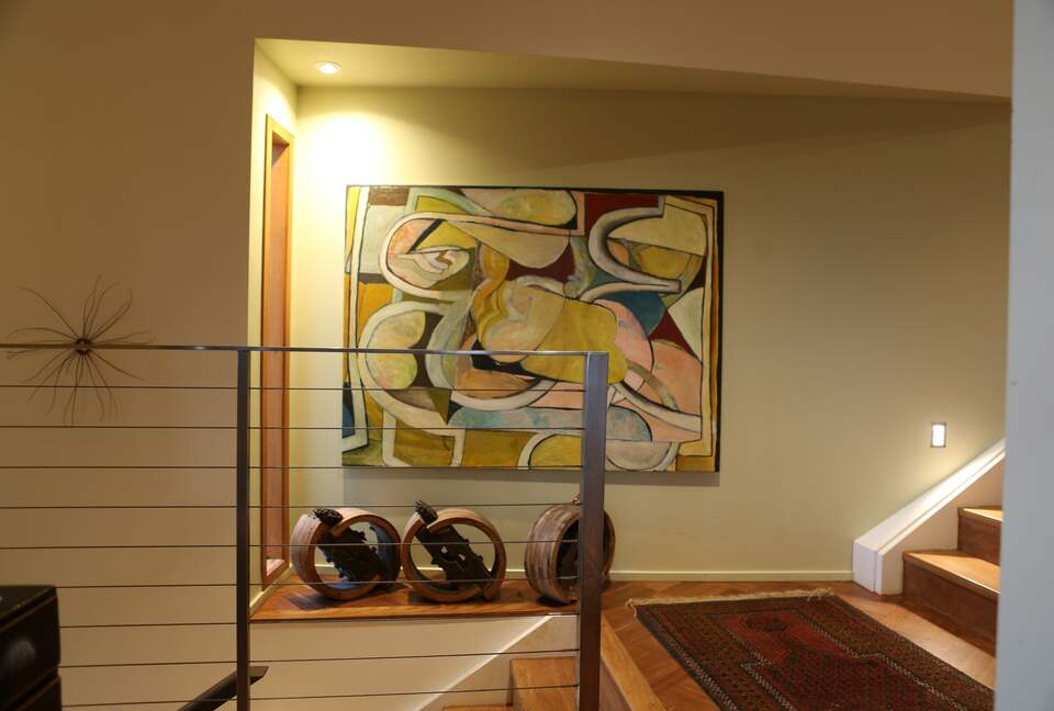 hallway to upper and lower levels