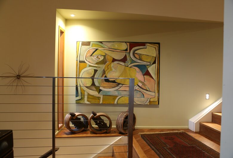 hallway to upper and lower levels