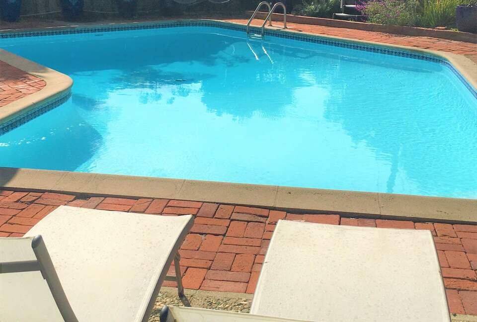 large pool with shallow and deep end