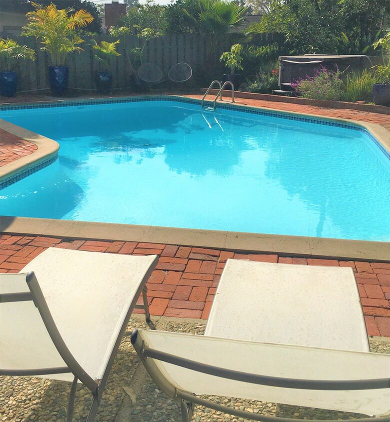 large pool with shallow and deep end