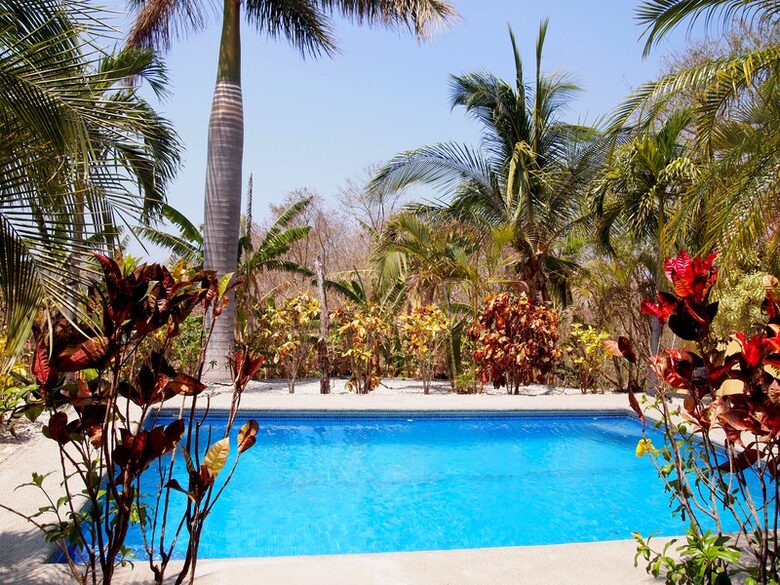 Private pool with ocean view