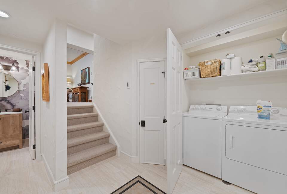 Super Convenient Walk-In Ski/Laundry Area