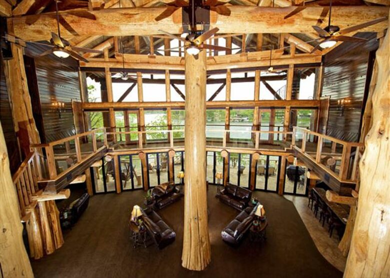 Lakefront Log Home with Large Lagoon Pool and Hot tub | Sleeps 35 - Burnet, Texas