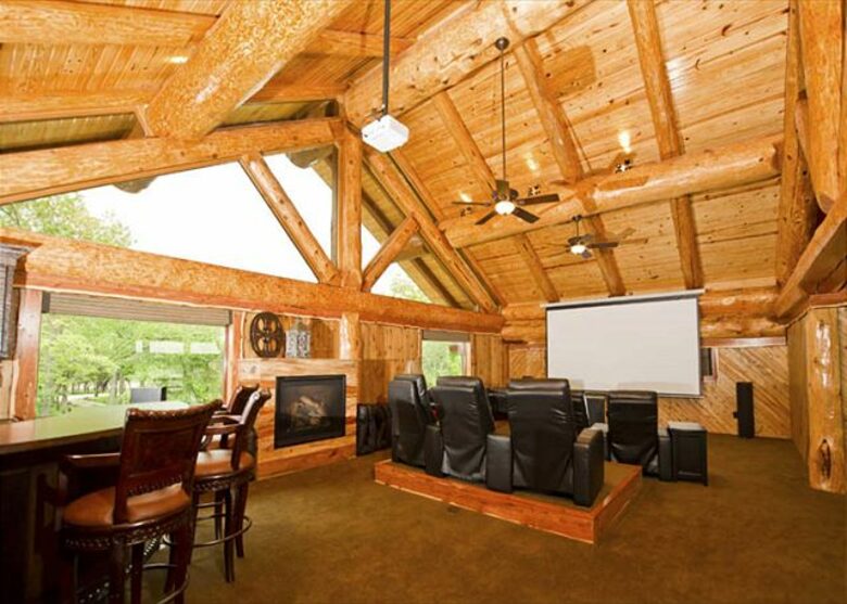 Lakefront Log Home with Large Lagoon Pool and Hot tub | Sleeps 35 - Burnet, Texas