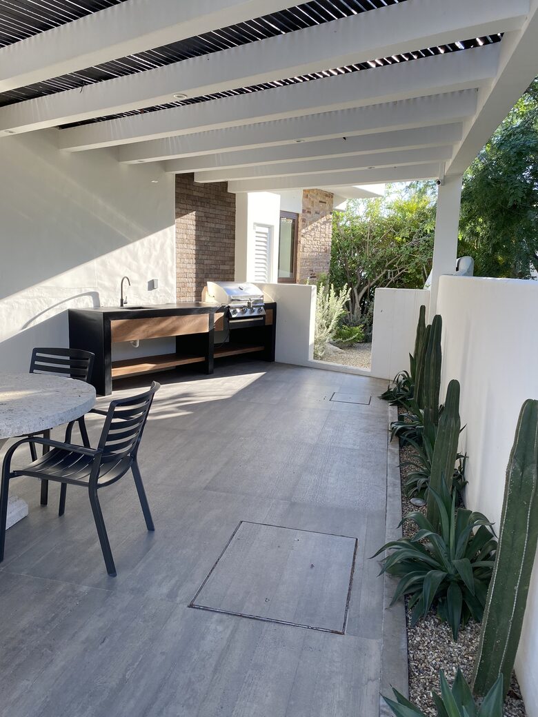 The back patio/grill area