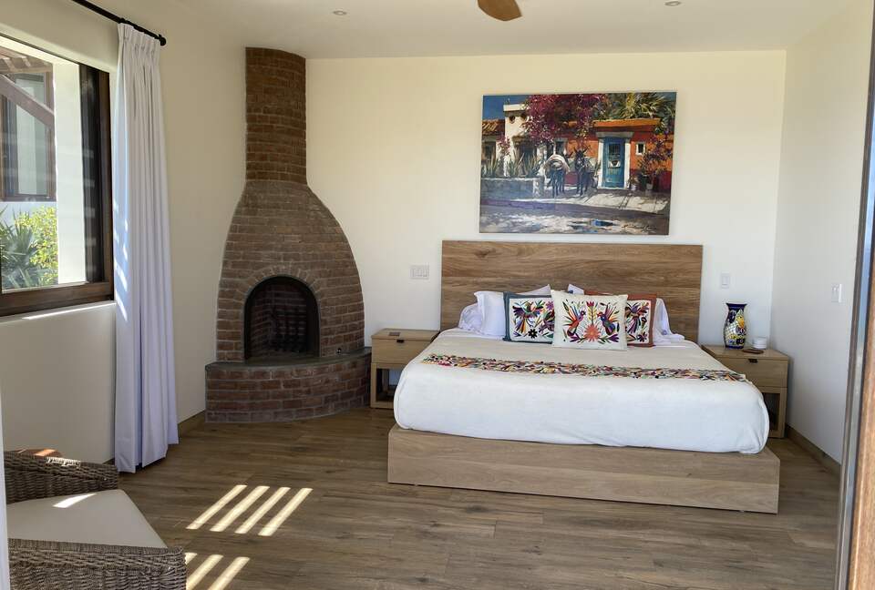 Main bedroom with fireplace