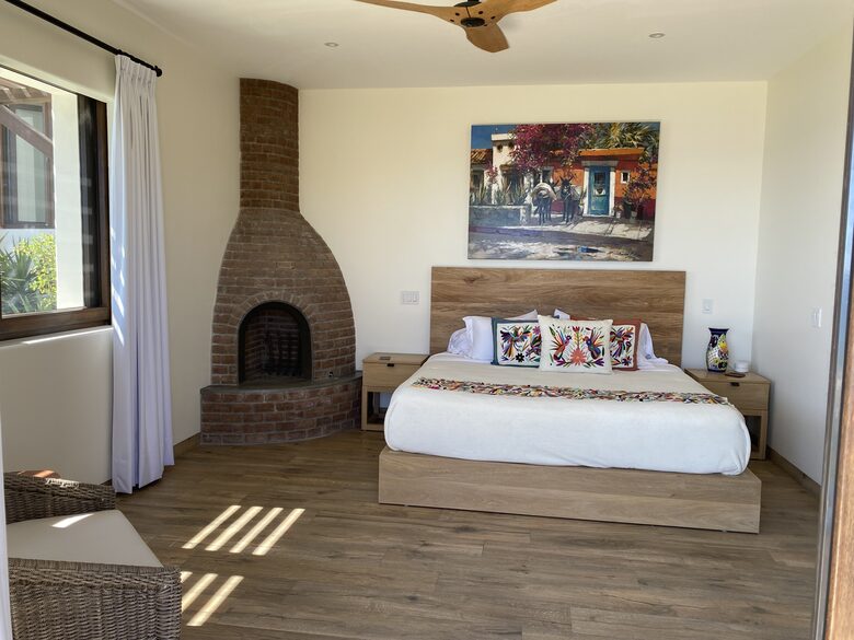Main bedroom with fireplace