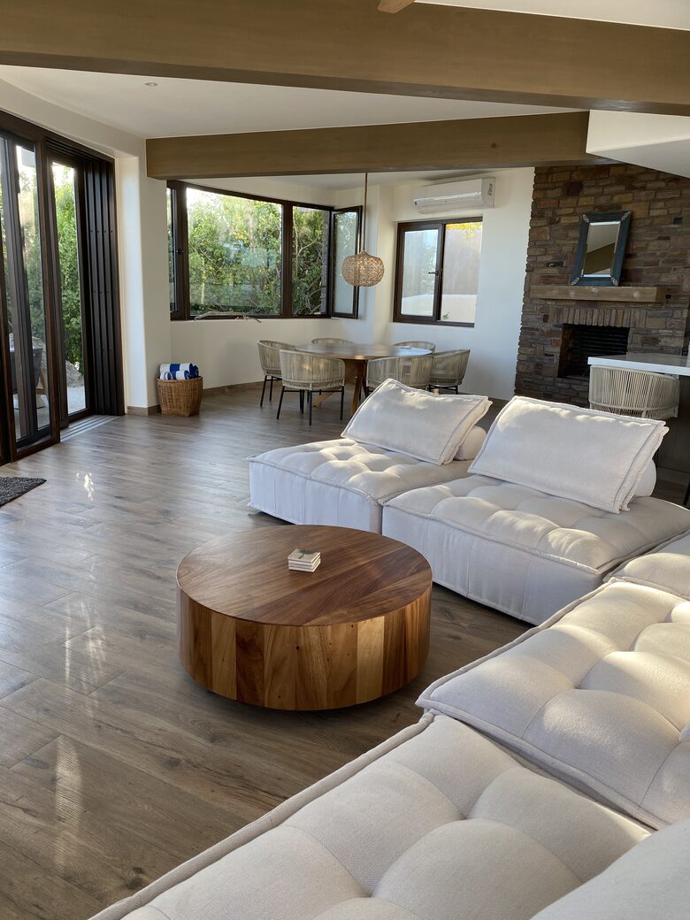 Main house with fireplace