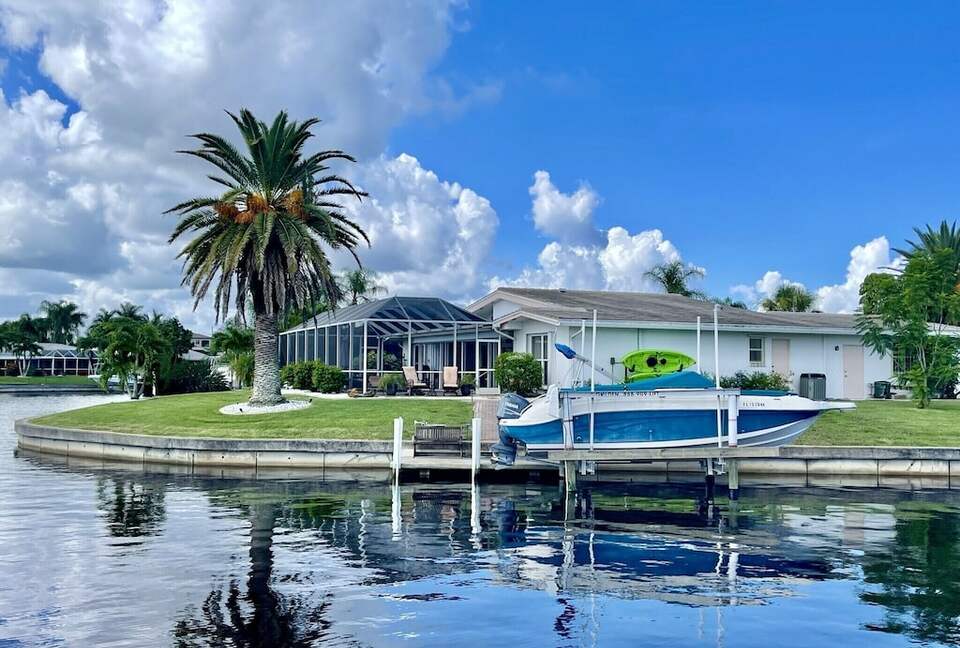 Tropical Waterfront Home with a Pool and Gulf Access - Punta Gorda, Florida