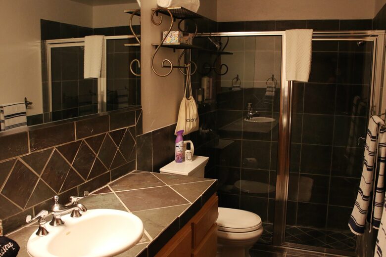 Second bedroom's bathroom, dual headed large shower