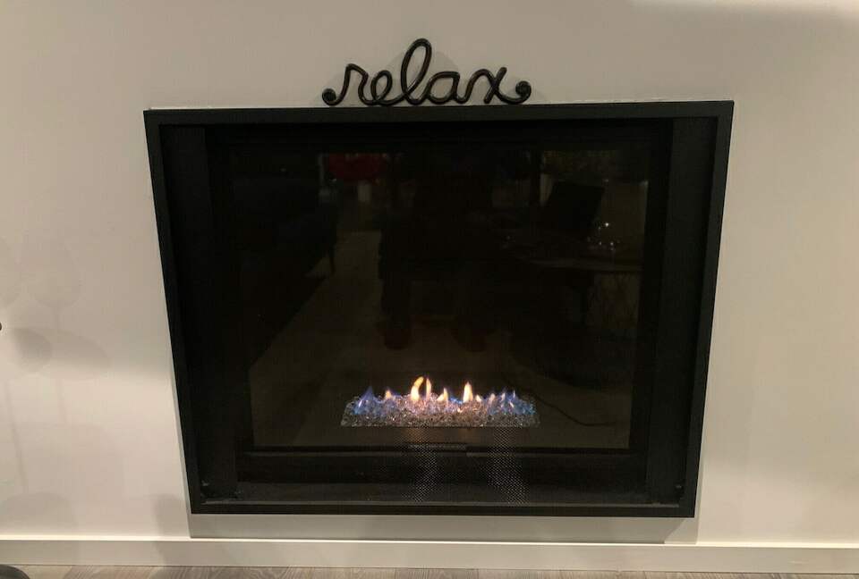 Fireplace in the second house