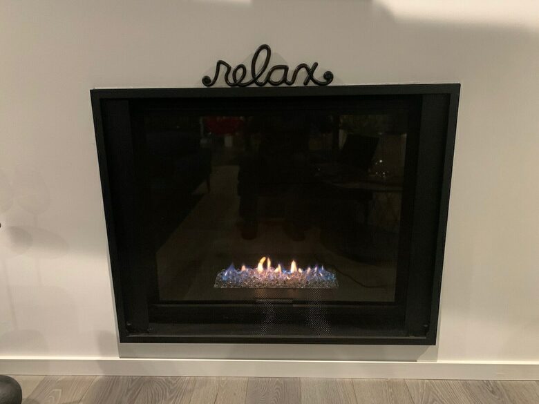 Fireplace in the second house