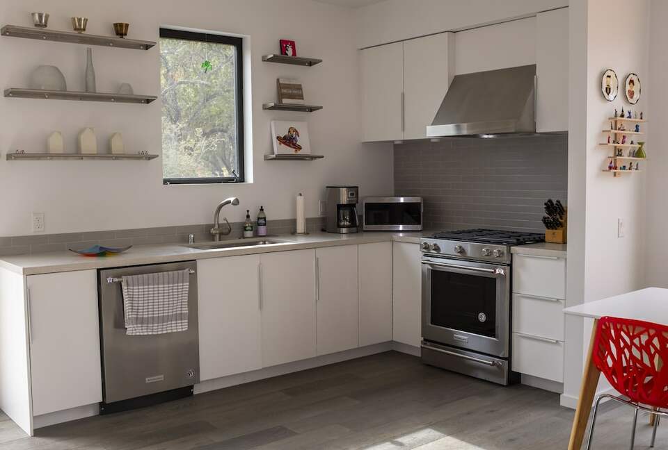 Kitchen in the second, smaller house