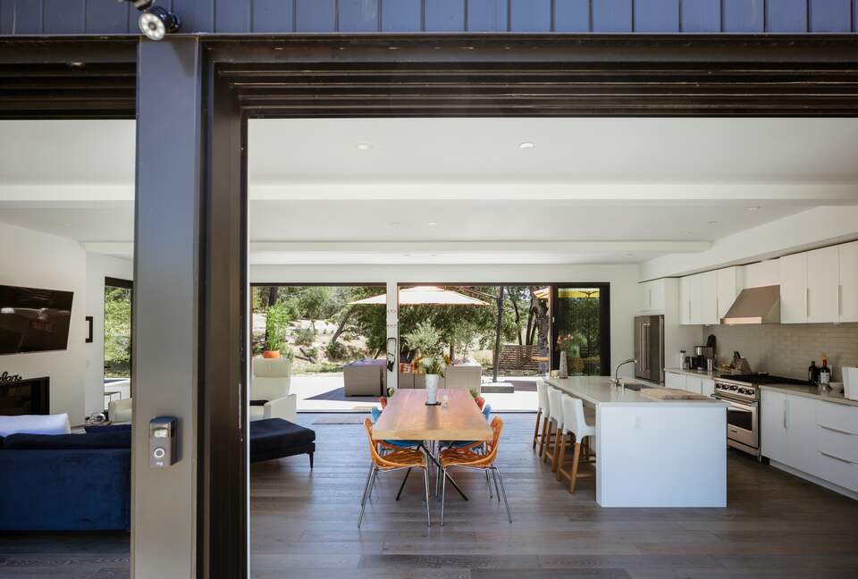 Main house, kitchen and living area.