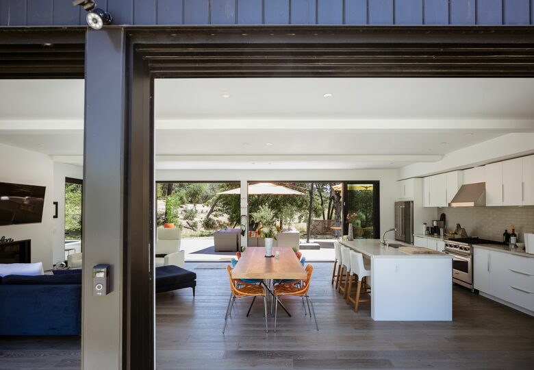 Main house, kitchen and living area.