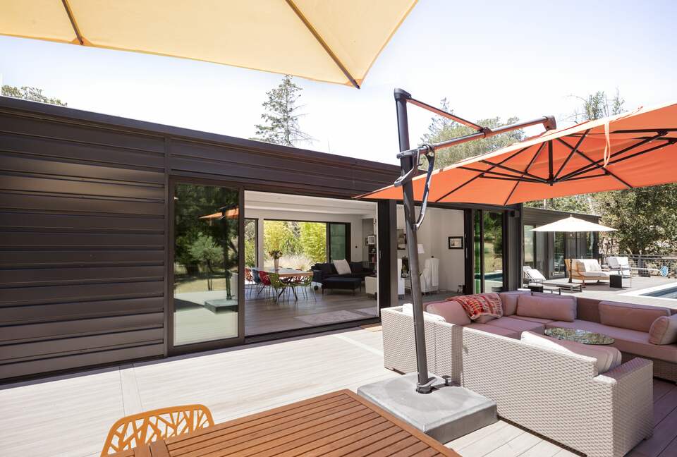 Large deck of the main house. Perfect for entertaining