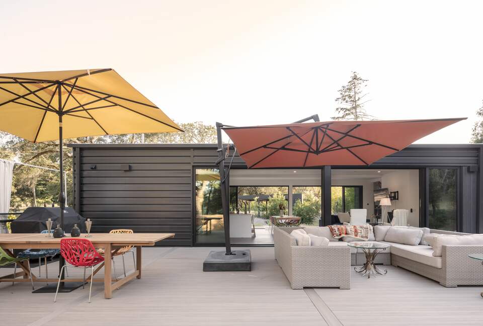 Expansive decks of the main house