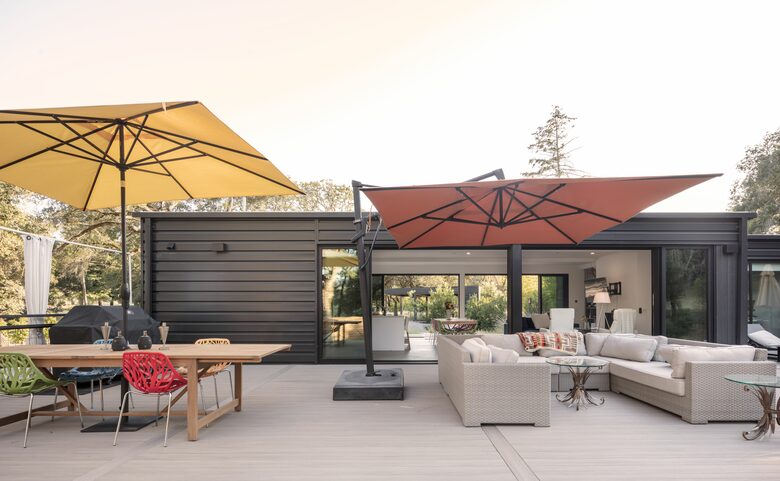 Expansive decks of the main house