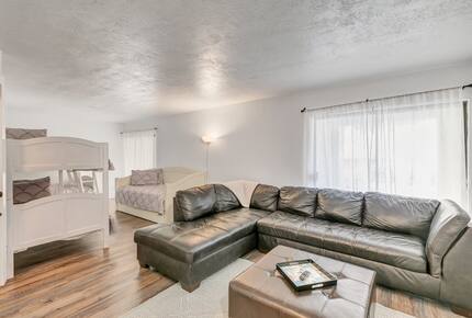 First floor dorm style bedroom with sitting area