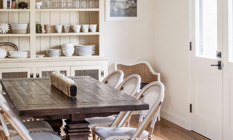 Dining room with french doors to rear yard