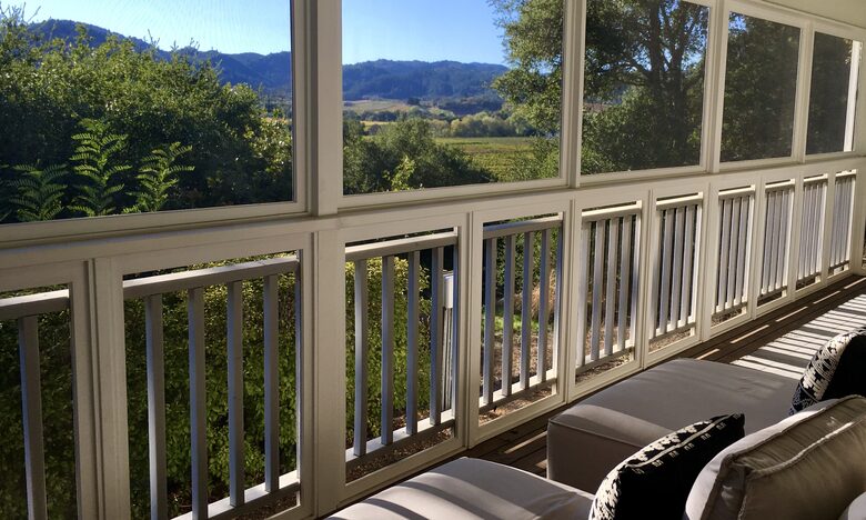 Valley view from screened porch