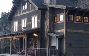 House overlooks the lake.