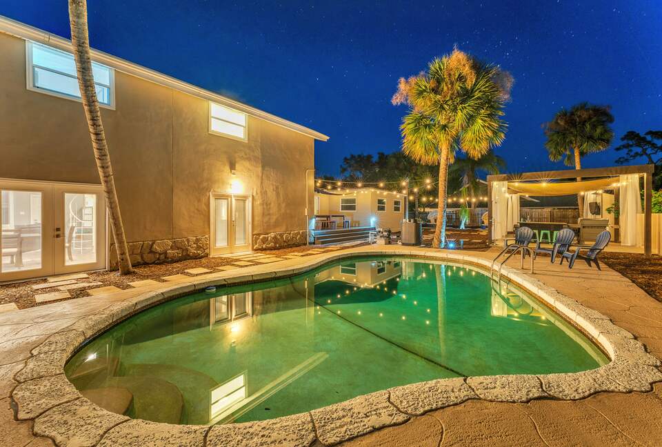 Grand Florida Estate with Heated Pool and Backyard Oasis - Merritt Island, Florida