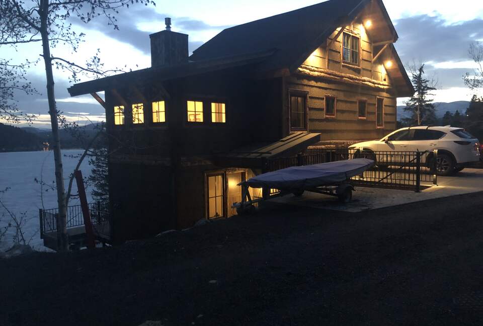 Night time looking west