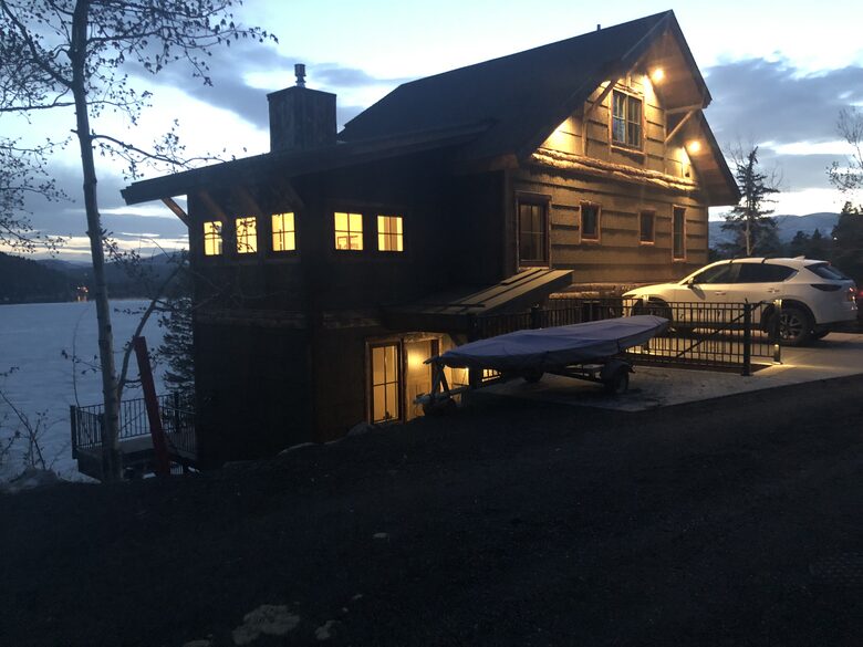 Night time looking west