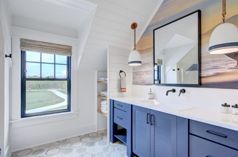 upstairs bath #1 for bunk rooms