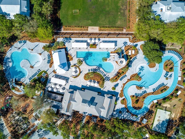 3 kids pools. Food & adult beverage bar. Lifeguards & float