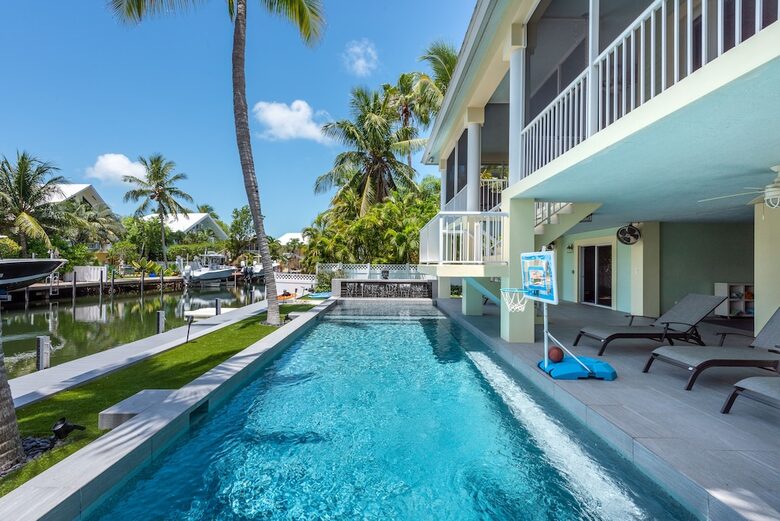 Tropical Waterfront Home with Boat Dock and Heated Pool - Key Largo, Florida