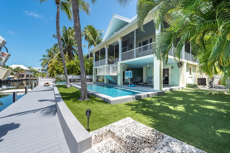 Tropical Waterfront Home with Boat Dock and Heated Pool - Key Largo, Florida