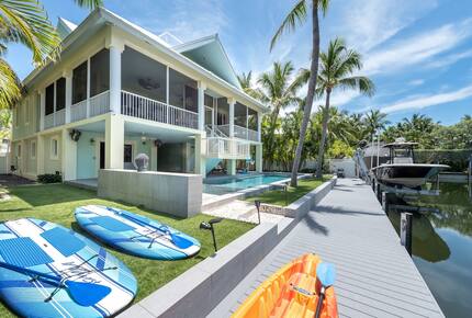 Tropical Waterfront Home with Boat Dock and Heated Pool - Key Largo, Florida
